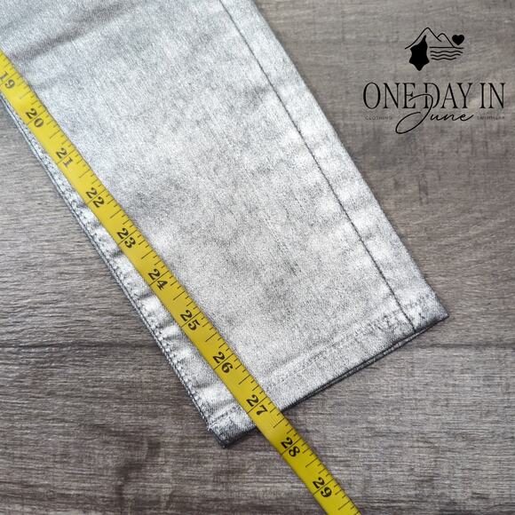 Adriano Goldschmied Coated Denim Straight Leg Jeans Size 27 (4) - Picture 5 of 6